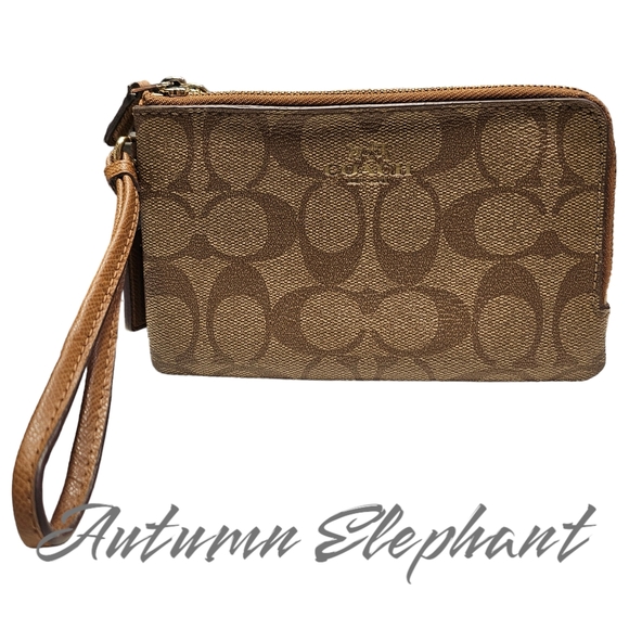 EUC Double Zip Coach Wristlet - Picture 9 of 13